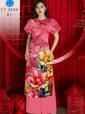 1780451685 407 Vai Ao Dai Hoa In 3D Sang Trong AD 3009
