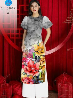 1780451686 102 Vai Ao Dai Hoa In 3D Sang Trong AD 3009