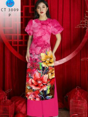 1780451686 160 Vai Ao Dai Hoa In 3D Sang Trong AD 3009