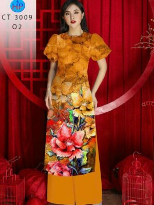 1780451686 842 Vai Ao Dai Hoa In 3D Sang Trong AD 3009