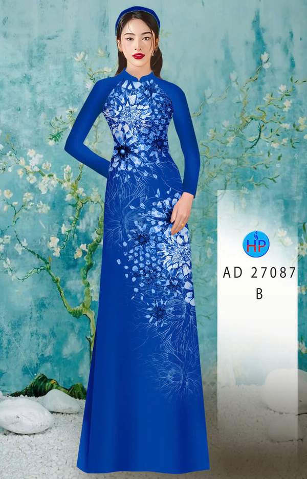 Vải Áo Dài Hoa In 3D Sang Trọng AD 27087 6 1781843433 145 Vai Ao Dai Hoa In 3D Sang Trong AD 27087