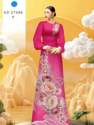 Vai Ao Dai Hoa Cam Chuong Vua Ra AD 27086