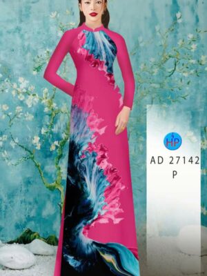 Vai Ao Dai Hoa In 3D Sang Trong AD 27142