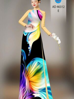 Vai Ao Dai Hoa In 3D Sang Trong AD 46312