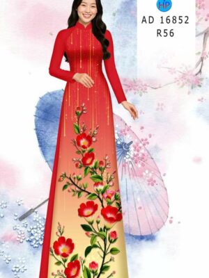 Vai Ao Dai Hoa In 3D Thu Hut AD 16852