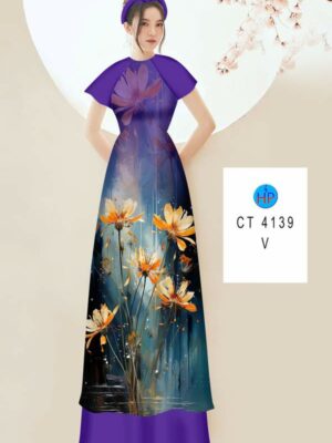 Vai Ao Dai Hoa In 3D Thu Hut AD CT4139