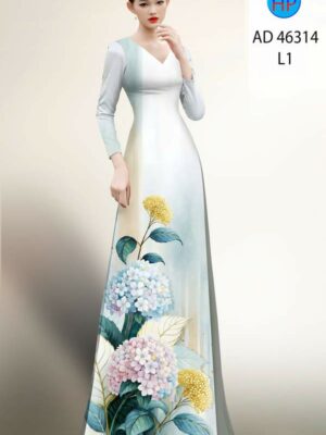 Vai Ao Dai Hoa In 3D Vua Ra AD 46314