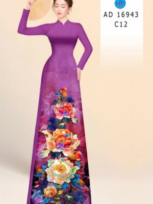 Vải Áo Dài Hoa Cẩm Chướng Sang Trọng AD 16943 24 1783649720 12 Vai Ao Dai Hoa Cam Chuong Sang Trong AD 16943