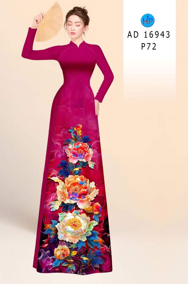 Vải Áo Dài Hoa Cẩm Chướng Sang Trọng AD 16943 19 1783649721 967 Vai Ao Dai Hoa Cam Chuong Sang Trong AD 16943