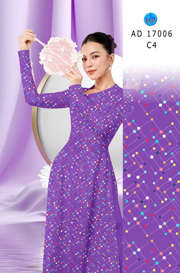 Vải Áo Dài Chấm Bi Độc Đáo AD 17006 5 1785466169 551 Vai Ao Dai Cham Bi Doc Dao AD 17006