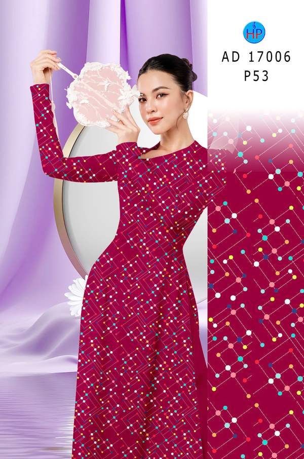 Vải Áo Dài Chấm Bi Độc Đáo AD 17006 9 1785466169 595 Vai Ao Dai Cham Bi Doc Dao AD 17006
