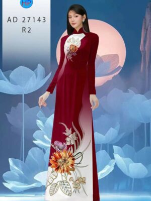 Vai Ao Dai Hoa In 3D Kieu Moi AD 27143