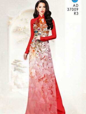 Vai Ao Dai Hoa In 3D Sang Trong AD 37009