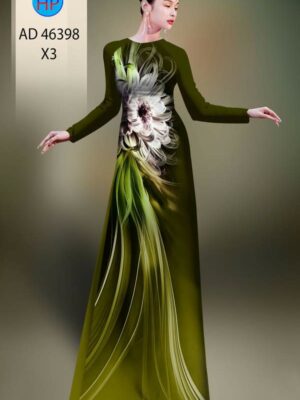 Vai Ao Dai Hoa In 3D Thiet Ke 2026 AD