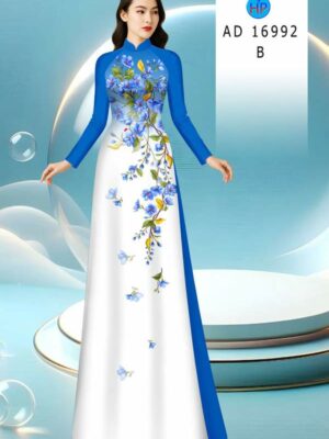 Vai Ao Dai Hoa In 3D Vua Ra AD 16992