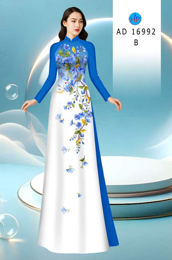 Vải Áo Dài Hoa In 3D Vừa Ra AD 16992 1 Vai Ao Dai Hoa In 3D Vua Ra AD 16992