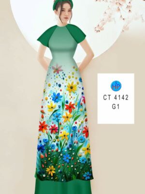 Vai Ao Dai Hoa In 3D Vua Ra AD CT4142