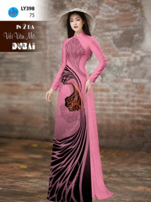 Vai Ao Dai Hoa In 4D Doc Dao AD LY398