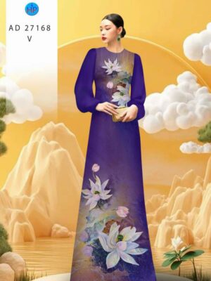 Vai Ao Dai Hoa Sen Thu Hut AD 27168