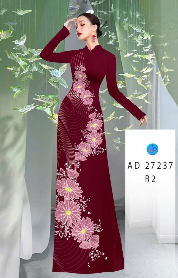 Vải Áo Dài Hoa Cúc Vừa Ra AD 27237 1 Vai Ao Dai Hoa Cuc Vua Ra AD 27237