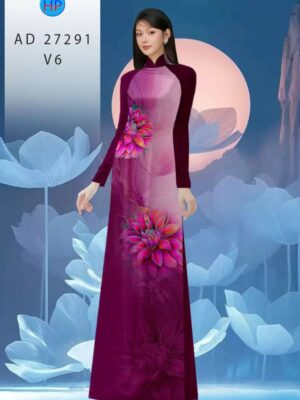 Vai Ao Dai Hoa In 3D Doc Dao AD 27291