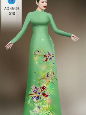 Vai Ao Dai Hoa In 3D Thiet Ke 2026 AD