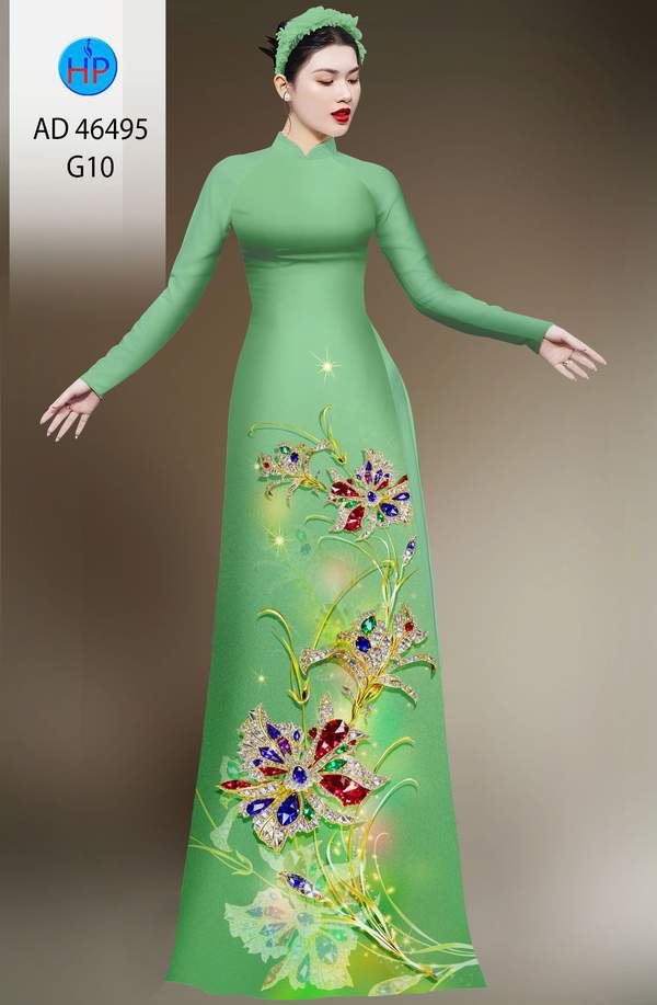 Vải Áo Dài Hoa In 3D Thiết Kế 2026 AD 46495 1 Vai Ao Dai Hoa In 3D Thiet Ke 2026 AD