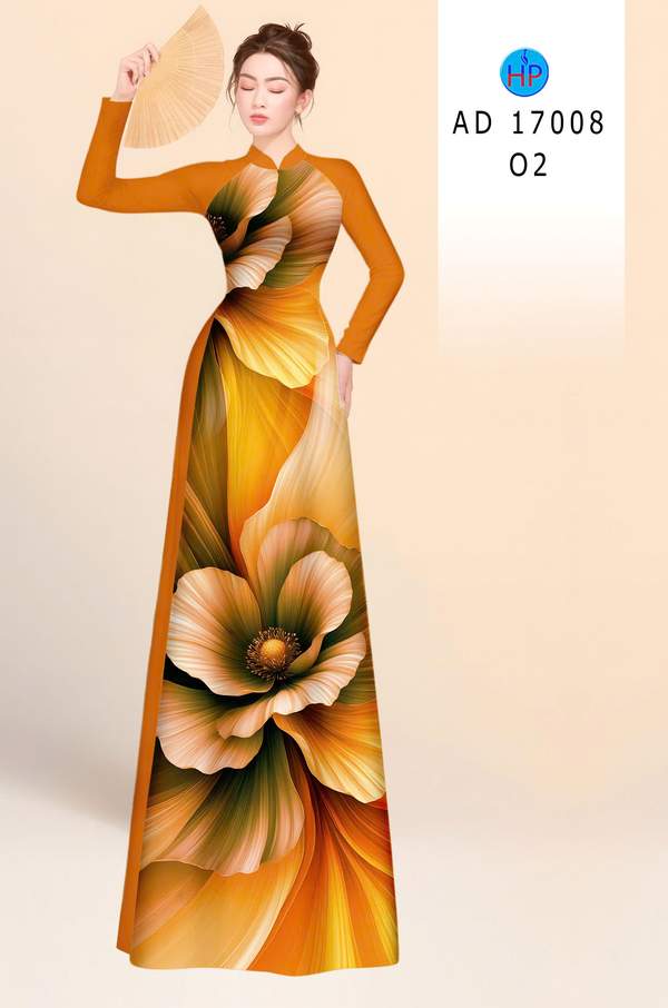 Vải Áo Dài Hoa In 3D Thu Hút AD 17008 2 Vai Ao Dai Hoa In 3D Thu Hut AD 17008