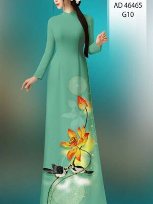 Vai Ao Dai Hoa Sen Doc Dao AD 46465